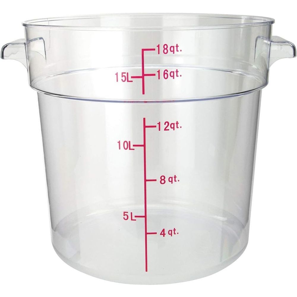 18-Quart Round Clear Food Stor - Food Storage Quart Containers avis et prix