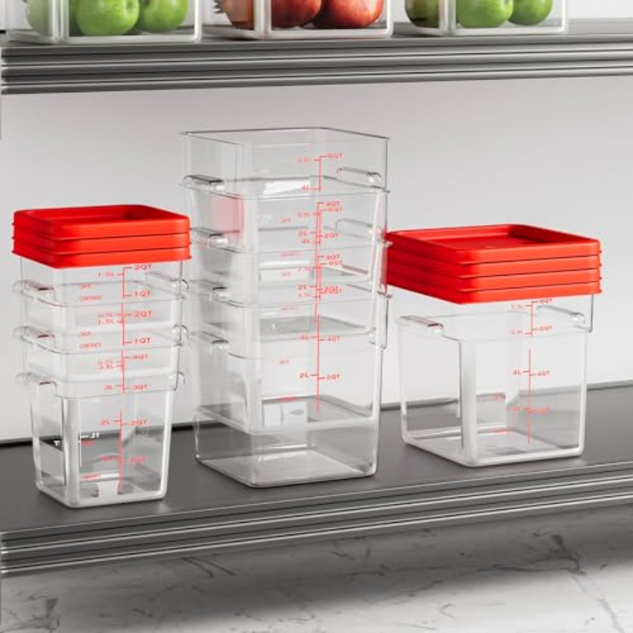 6 Quart Set of 4 Food Storage  - Food Storage Quart Containers avis et prix
