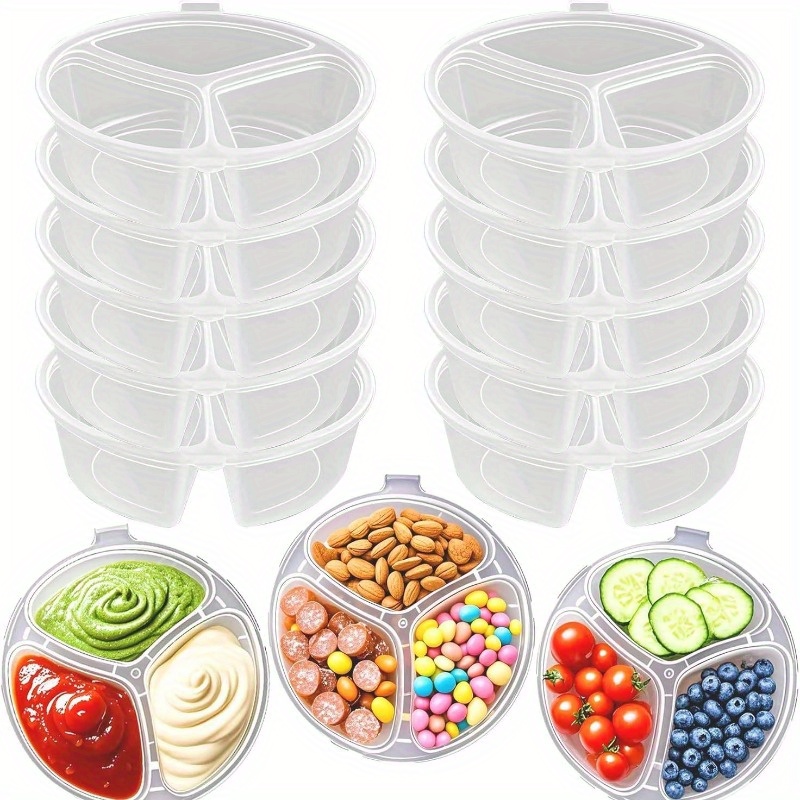 Round 3-Compartment Disposable - Food Storage For Restaurant avis et prix
