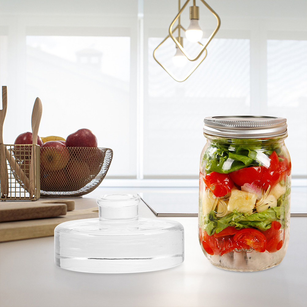 2 Pcs Fermented Glass Weights  - Mason Jar Wide Mouth avis et prix