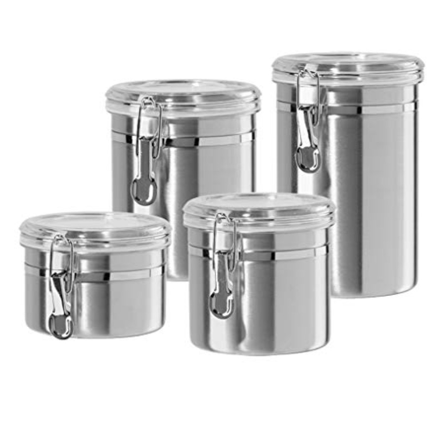 Set of 4 Stainless Steel Kitch - Food Storage In The Kitchen avis et prix