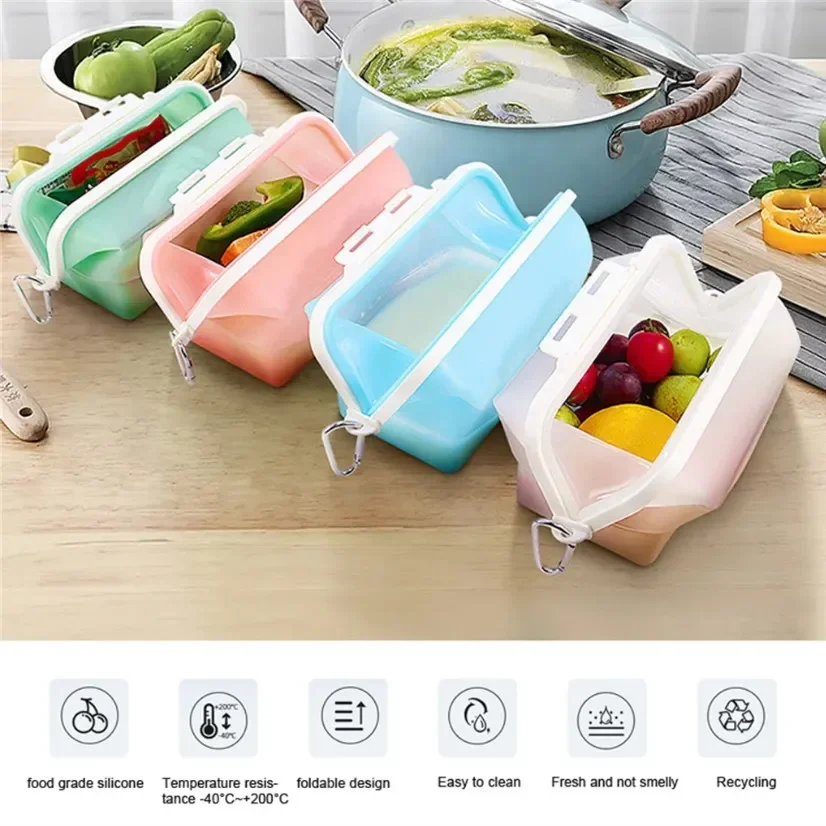 Silicone Travel Premium Reusab - Food Storage Silicone Bags avis et prix