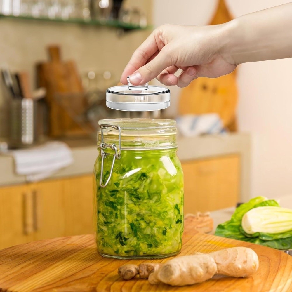 Fermented Glass Weights Clear  - Mason Jar Wide Mouth avis et prix