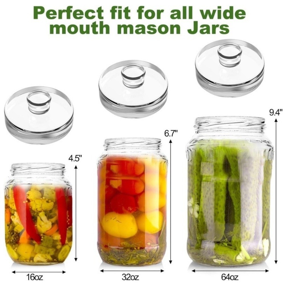 Fermented Glass Weights Clear  - Mason Jar Wide Mouth avis et prix