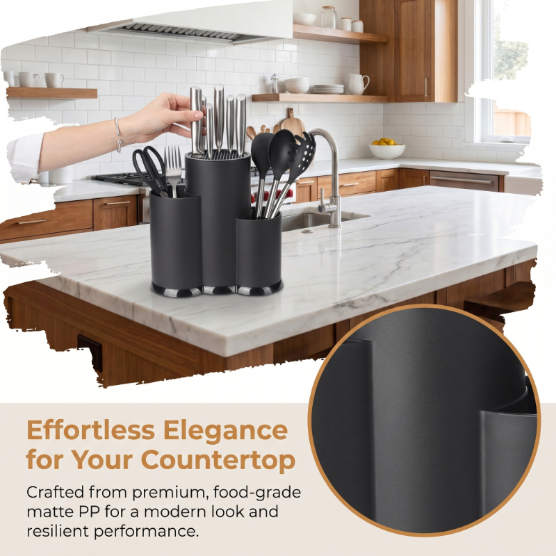 Kitchen Organizer Rack PP Knif - Food Storage Cabinet For Kitchen avis et prix