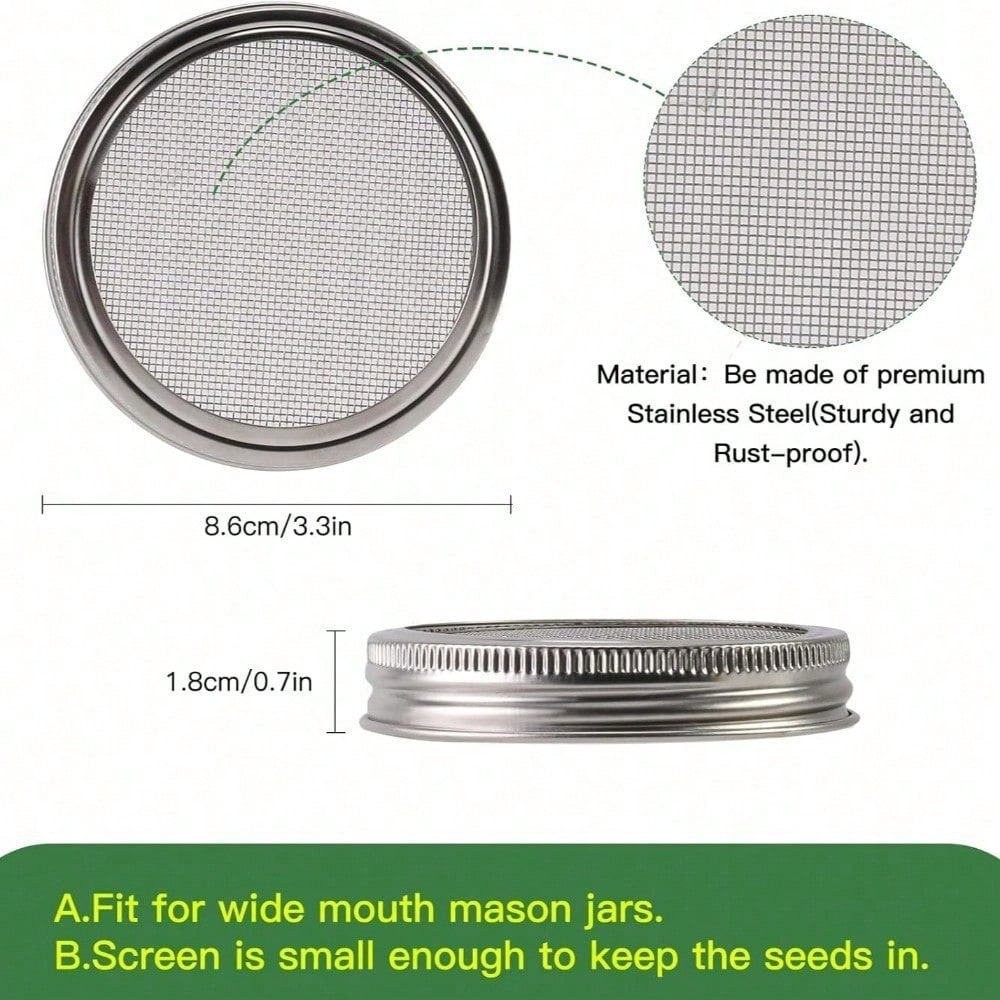 9pcs Sprouting Lids Growing Ki - Mason Jar Wide Mouth avis et prix