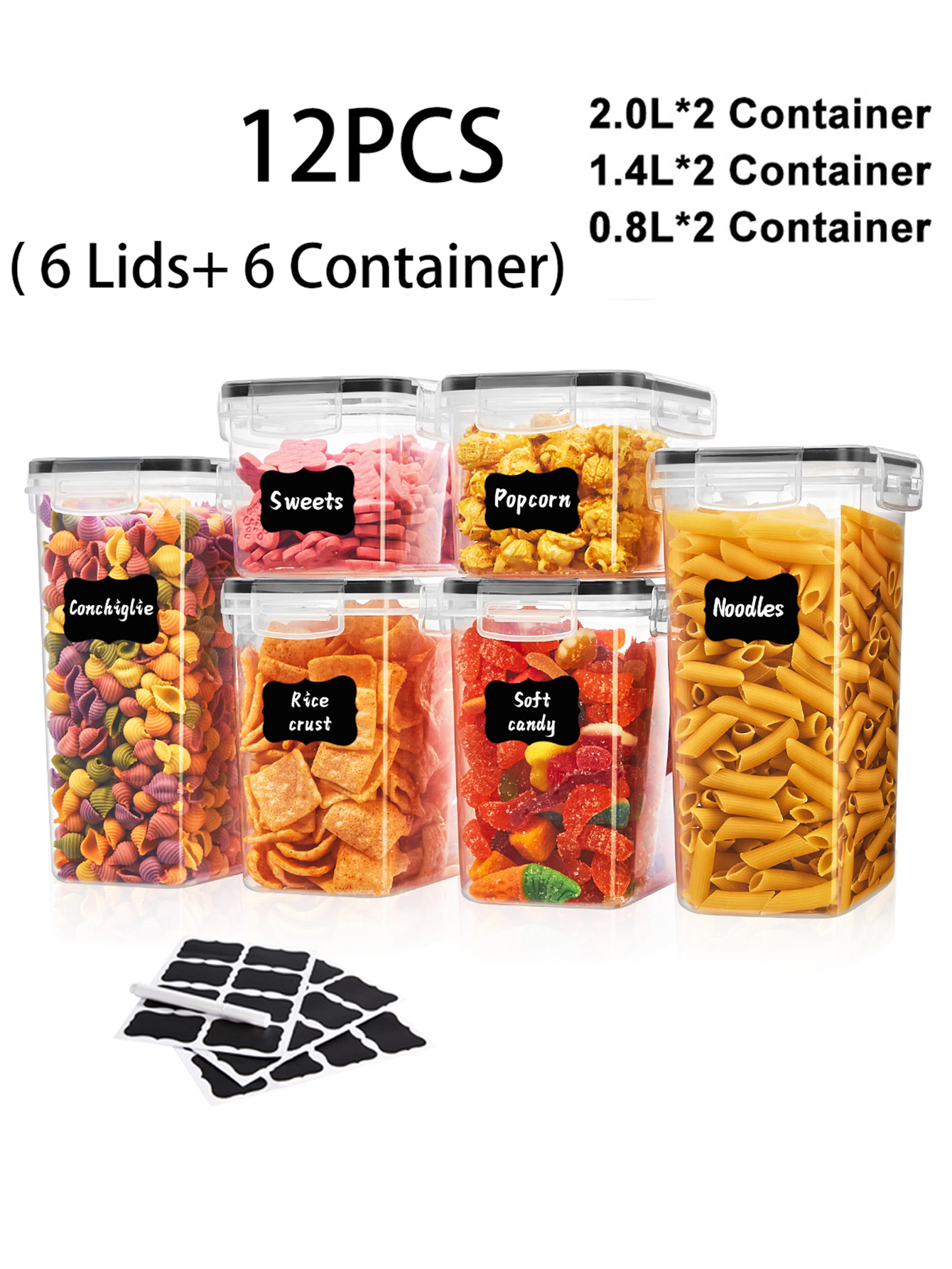 12pcs，Airtight food storage co - Food Storage Jars Plastic avis et prix