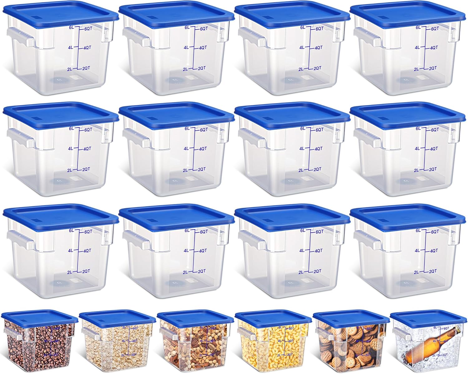 12 Pcs 6 Qt Airtight Food Stor - Food Storage 12 Qt avis et prix