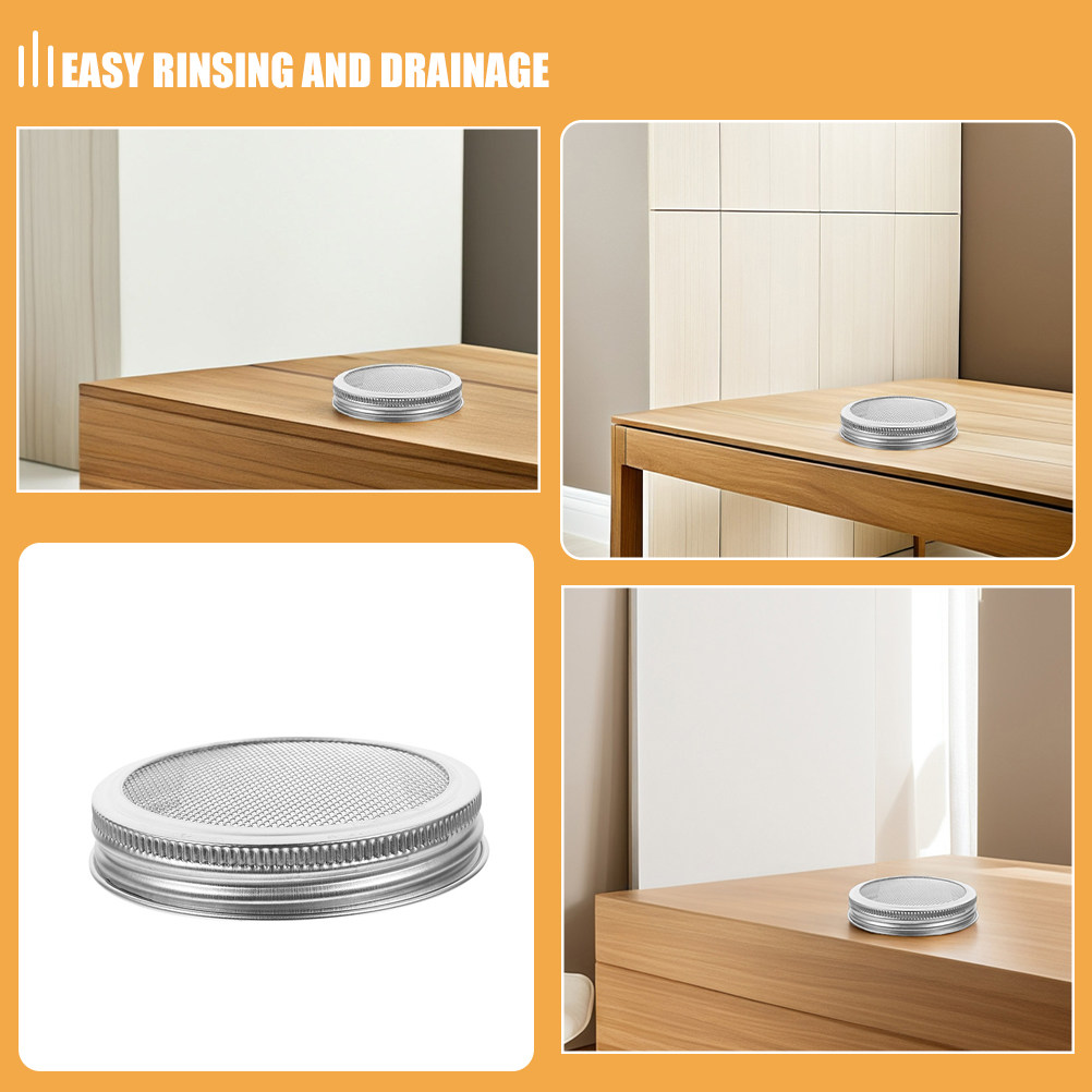 6Pcs Stainless Steel Sprouting - Mason Jar Wide Mouth avis et prix