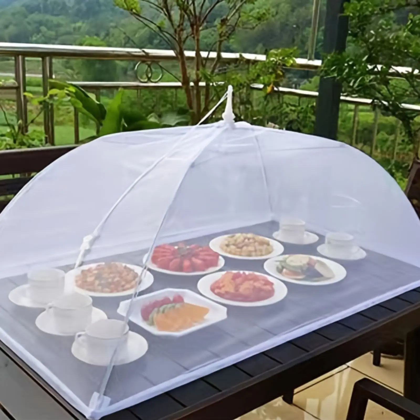 Large pop-up white mesh food c - Food Storage Net avis et prix