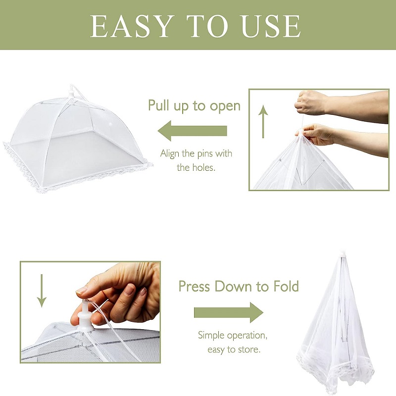Large pop-up white mesh food c - Food Storage Net avis et prix