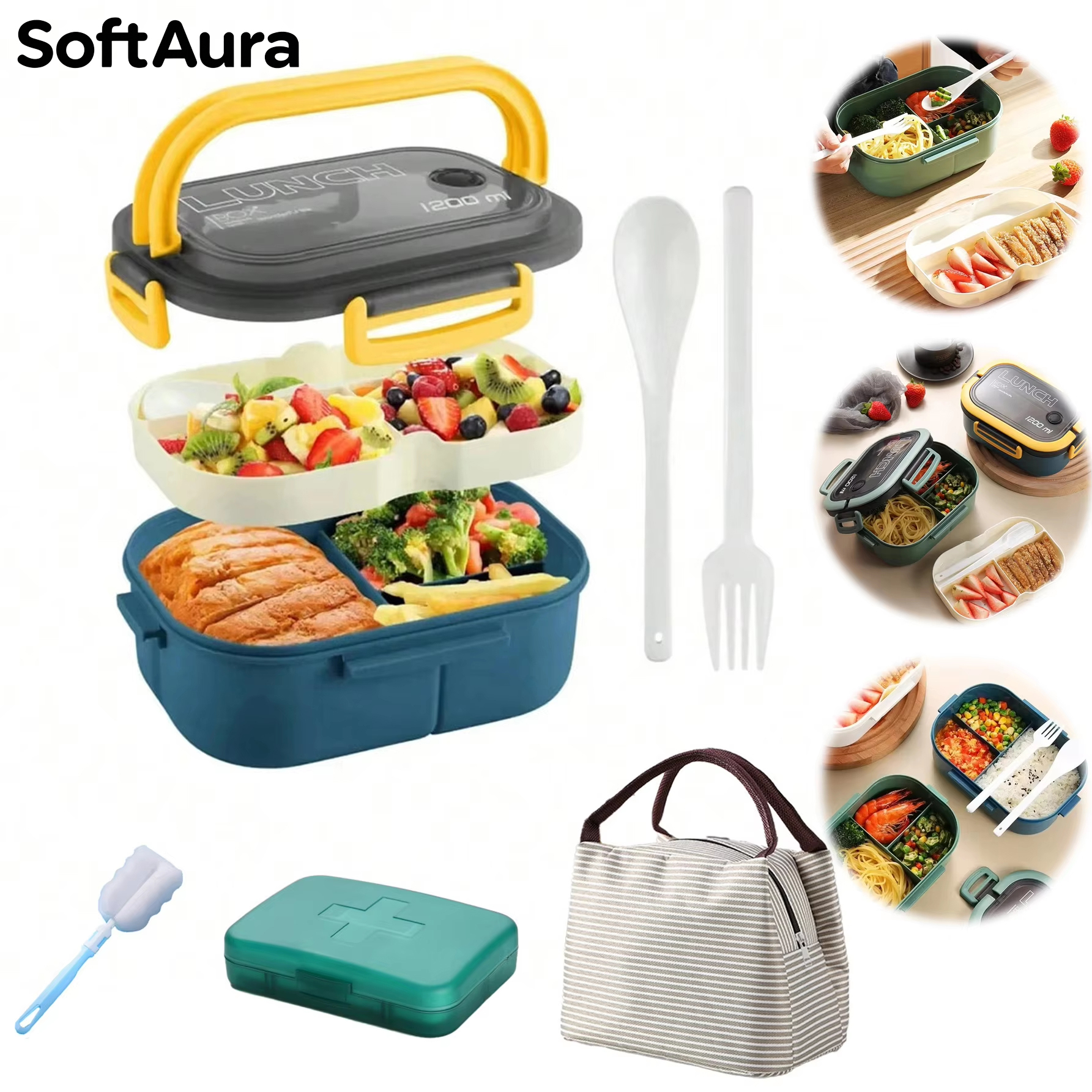 SoftAura Cute Lunch Box For Ki - Food Storage Camping avis et prix