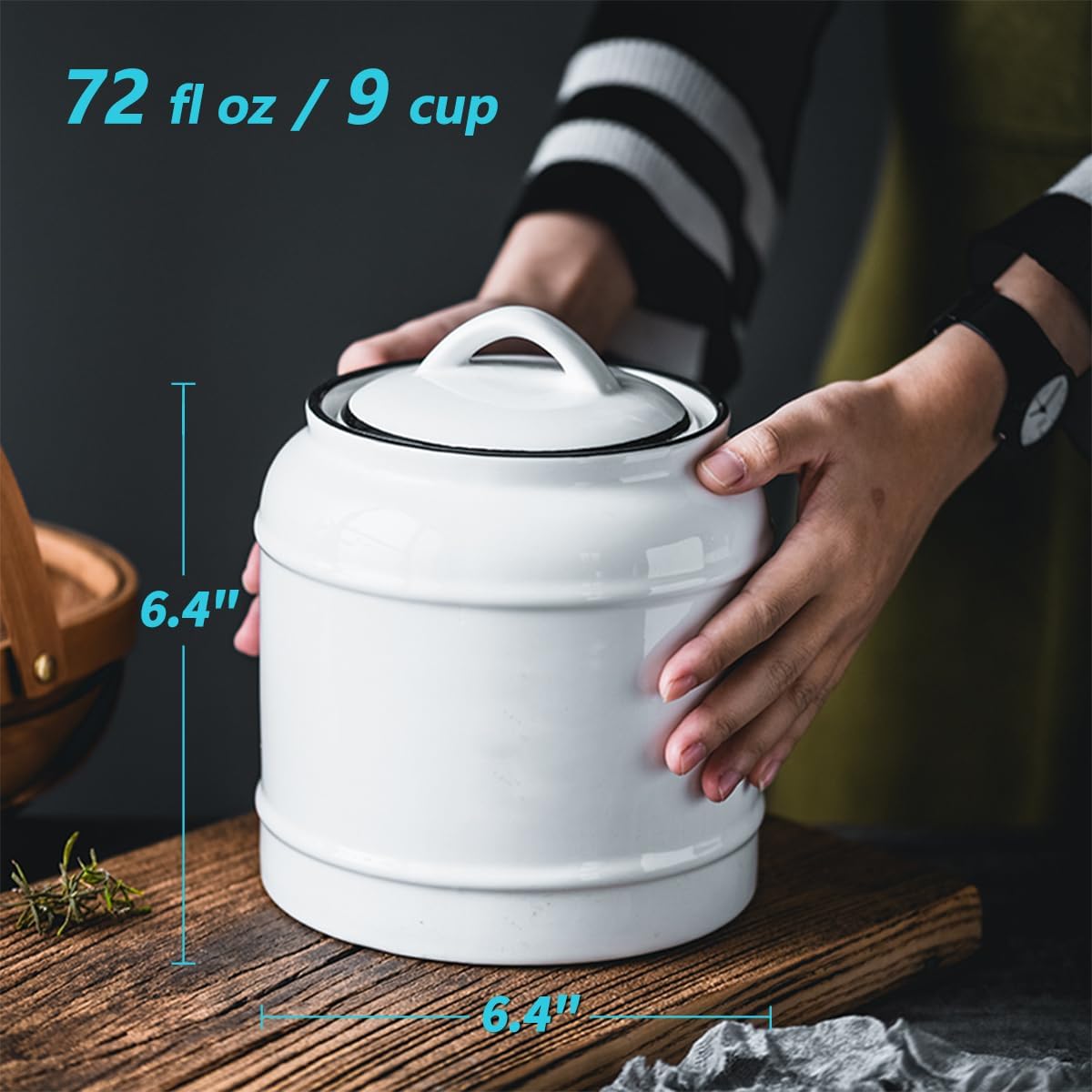 9cup/72oz Ceramic Jar for Dry  - Food Storage In The Kitchen avis et prix