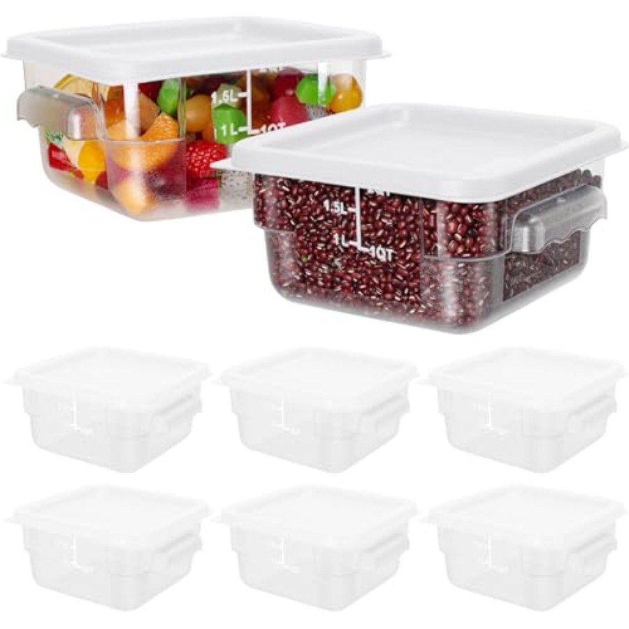 8 Pcs 2 Quart Food Storage Con - Food Storage Quart Containers avis et prix