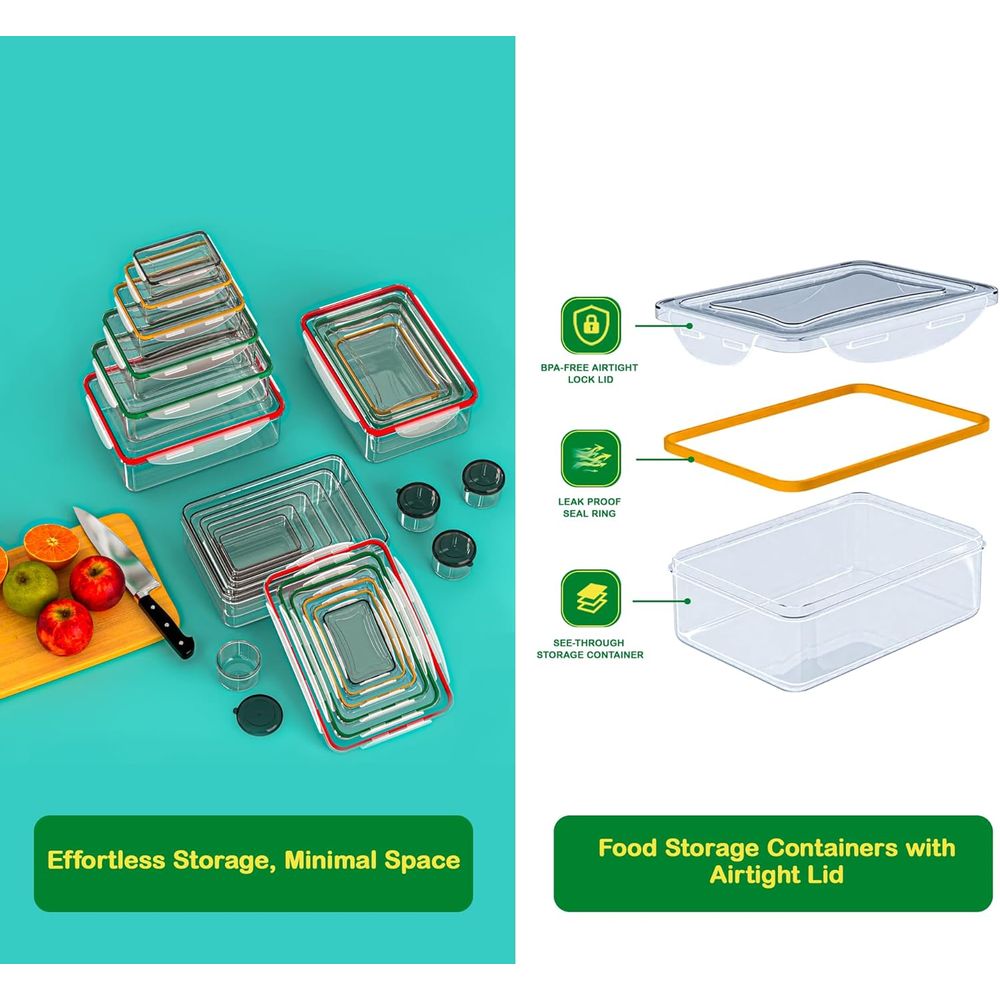 70 Pcs Large Food Storage Cont - Food Storage In The Kitchen avis et prix