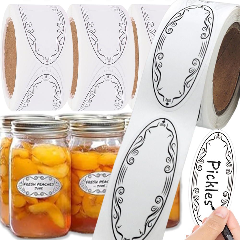 Oval Labels Blank Stickers Foo - Food Storage Restaurant avis et prix